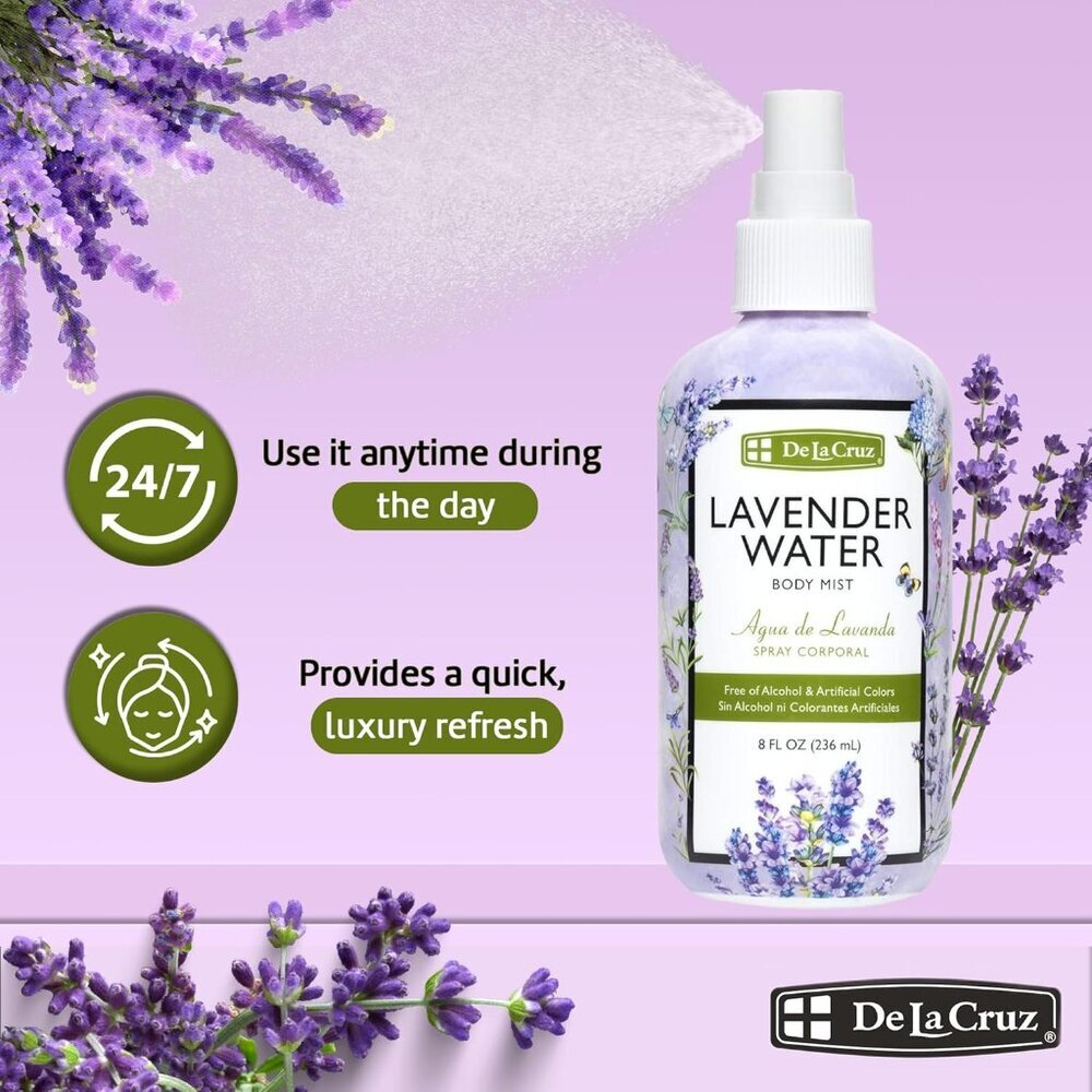 Lavender Water Body Mist - Lavender Spray body mist With Pure Lavender Essential - Picture 4 of 8